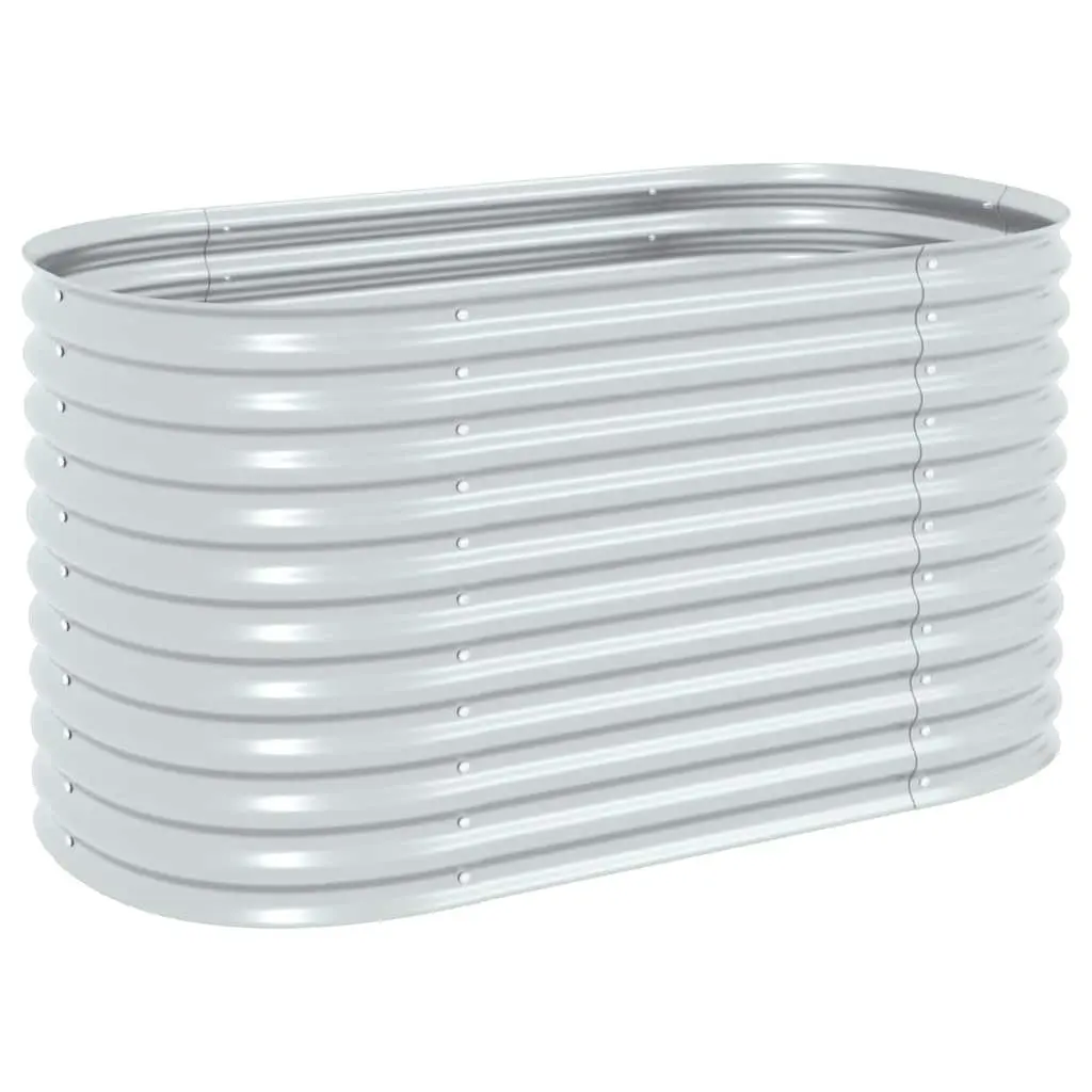 Raised Garden Bed Galvanised Steel Outdoor Planter Box 160x80x81 cm Silver
