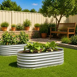 Practical Galvanised Steel Garden Bed for Your Plants