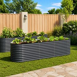 Reliable Galvanised Steel Raised Bed 320x80x81 cm