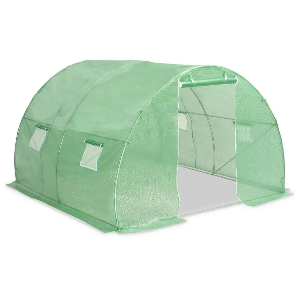 Greenhouse 9m² Garden Plant House 300x300x200cm Green Galvanised Steel Frame Mesh