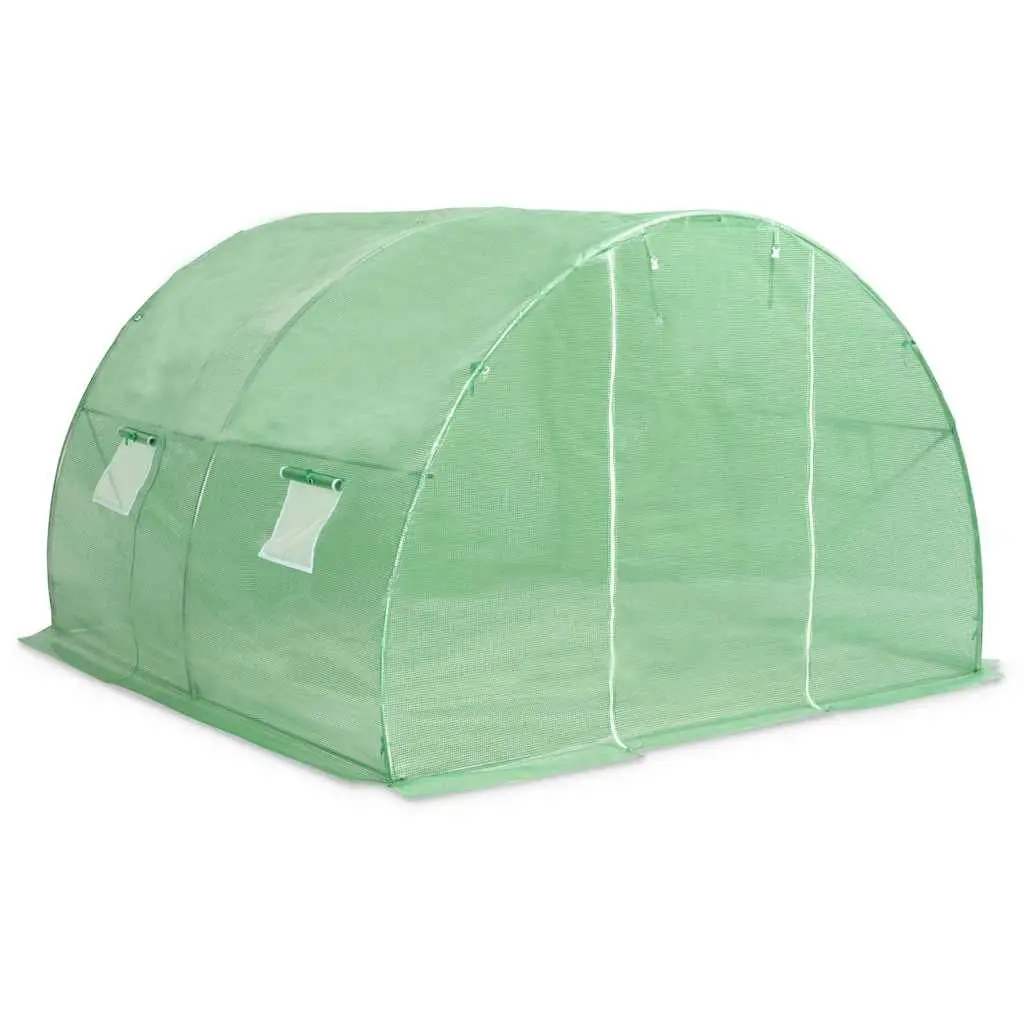 Greenhouse 9m² Garden Plant House 300x300x200cm Green Galvanised Steel Frame Mesh