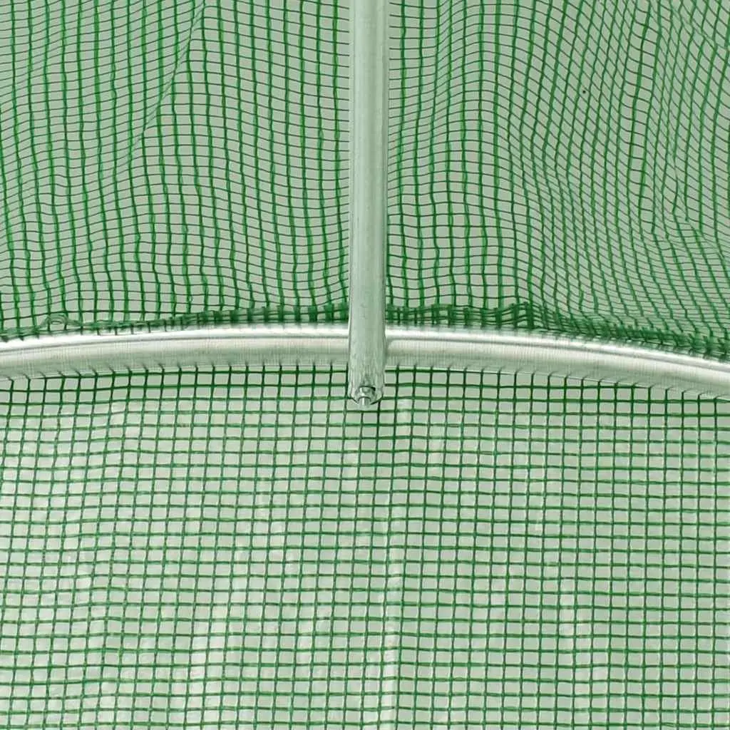 Greenhouse 9m² Garden Plant House 300x300x200cm Green Galvanised Steel Frame Mesh
