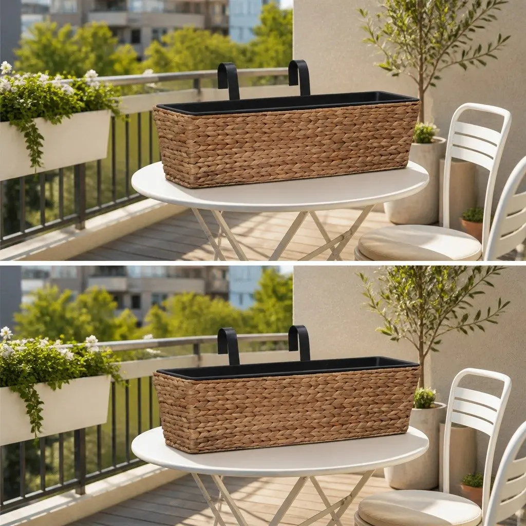 Water Hyacinth Planters Indoor Plant Pots 2 Piece Brown