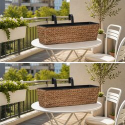 Practical 2-Piece Water Hyacinth Planter Set