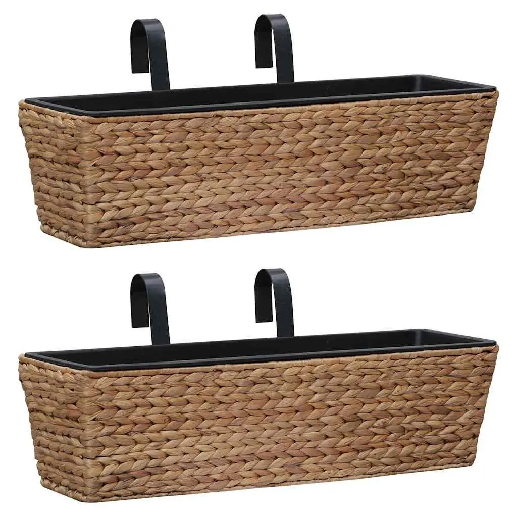 Water Hyacinth Planters Indoor Plant Pots 2 Piece Brown