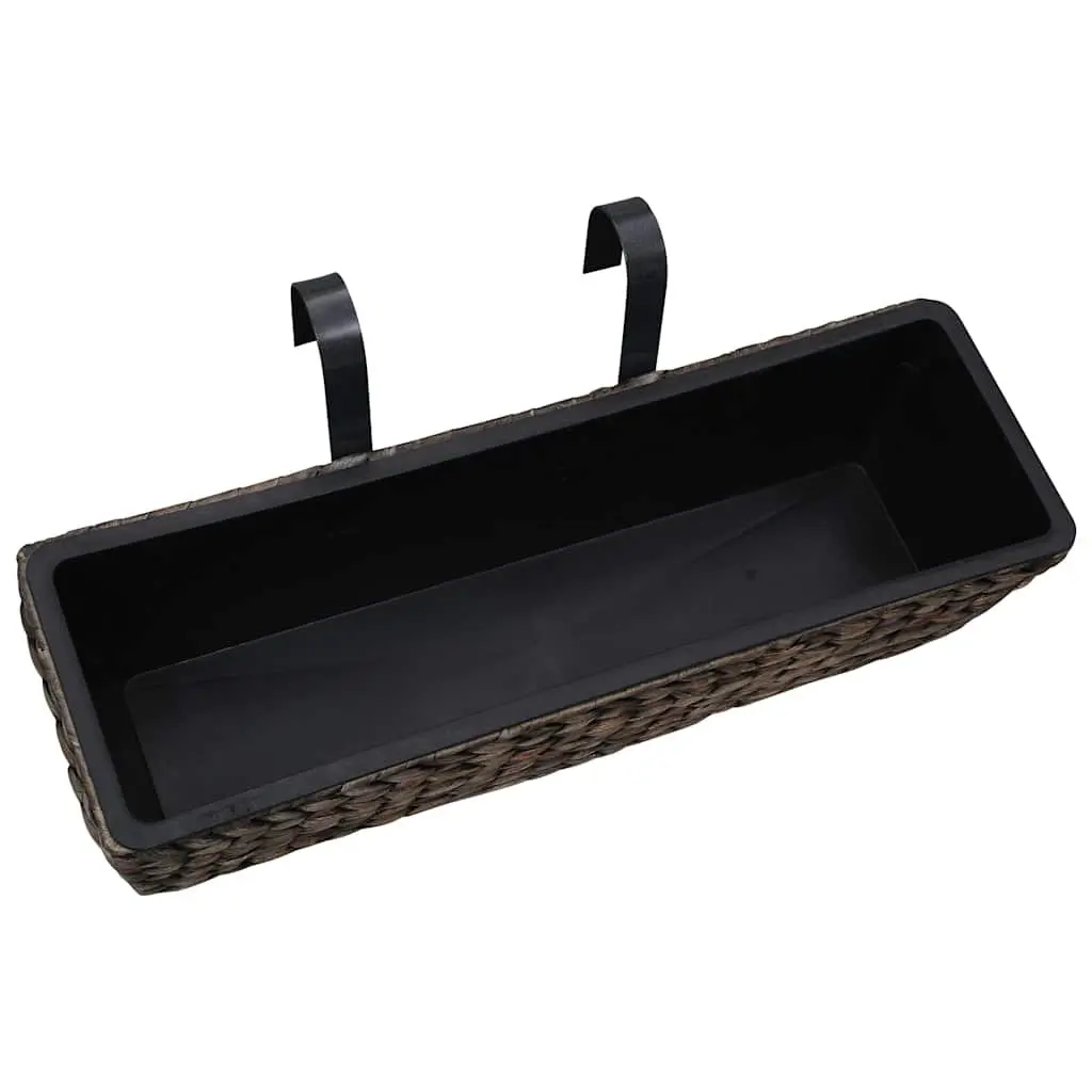 Water Hyacinth Planters Indoor Plant Pots Brown 2 Piece Removable Containers Set