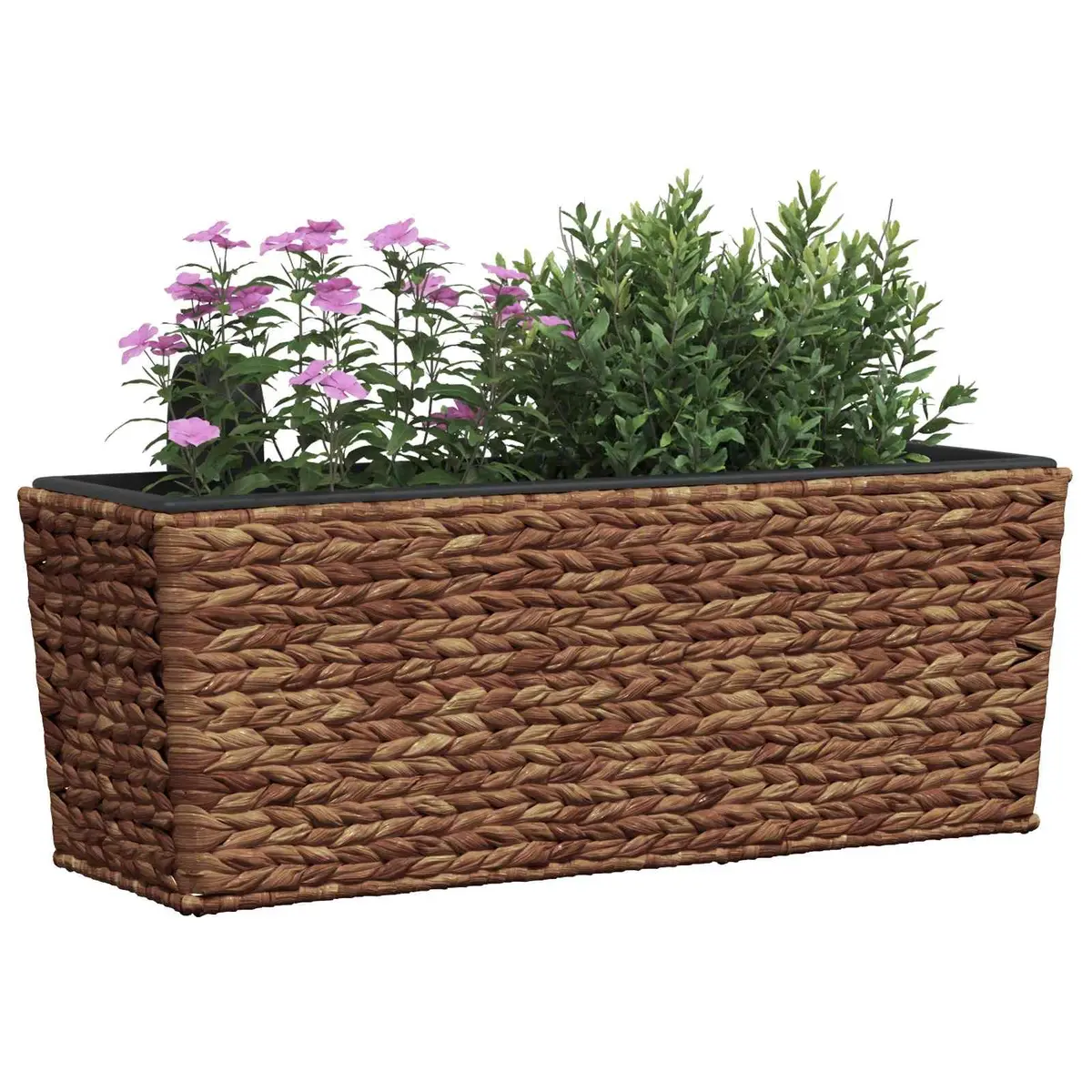 Water Hyacinth Planters Indoor Plant Pots Brown 2 Piece Removable Containers Set