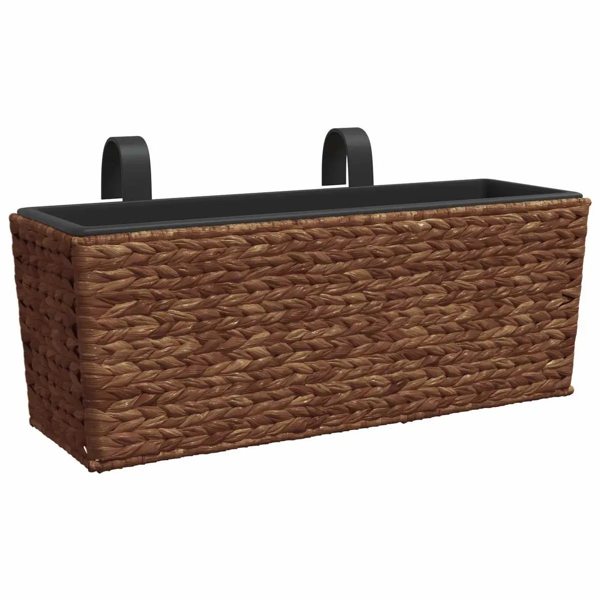 Water Hyacinth Planters Indoor Plant Pots Brown 2 Piece Removable Containers Set