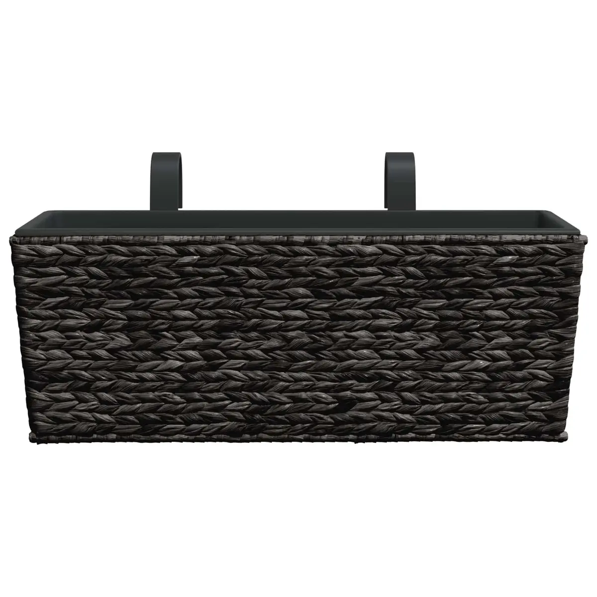 Water Hyacinth Planters Indoor Garden Pots Set of 2 Black Removable Pots