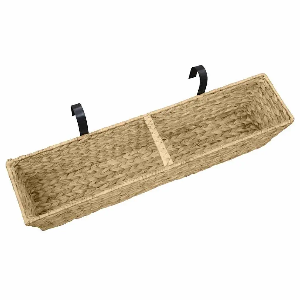 Water Hyacinth Planters Indoor Garden Pots Brown 2 Piece Set