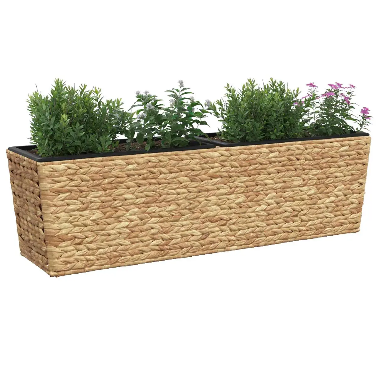 Water Hyacinth Planters Indoor Garden Pots Brown 2 Piece Set