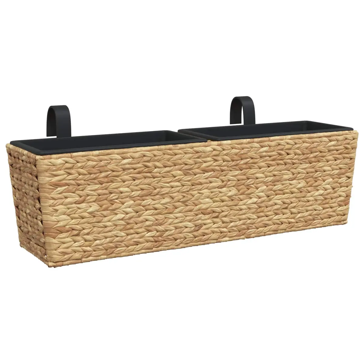 Water Hyacinth Planters Indoor Garden Pots Brown 2 Piece Set