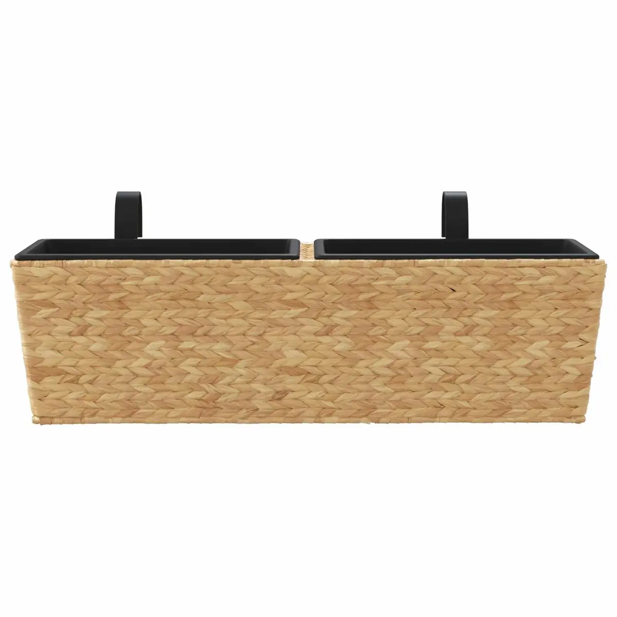 Water Hyacinth Planters Indoor Garden Pots Brown 2 Piece Set