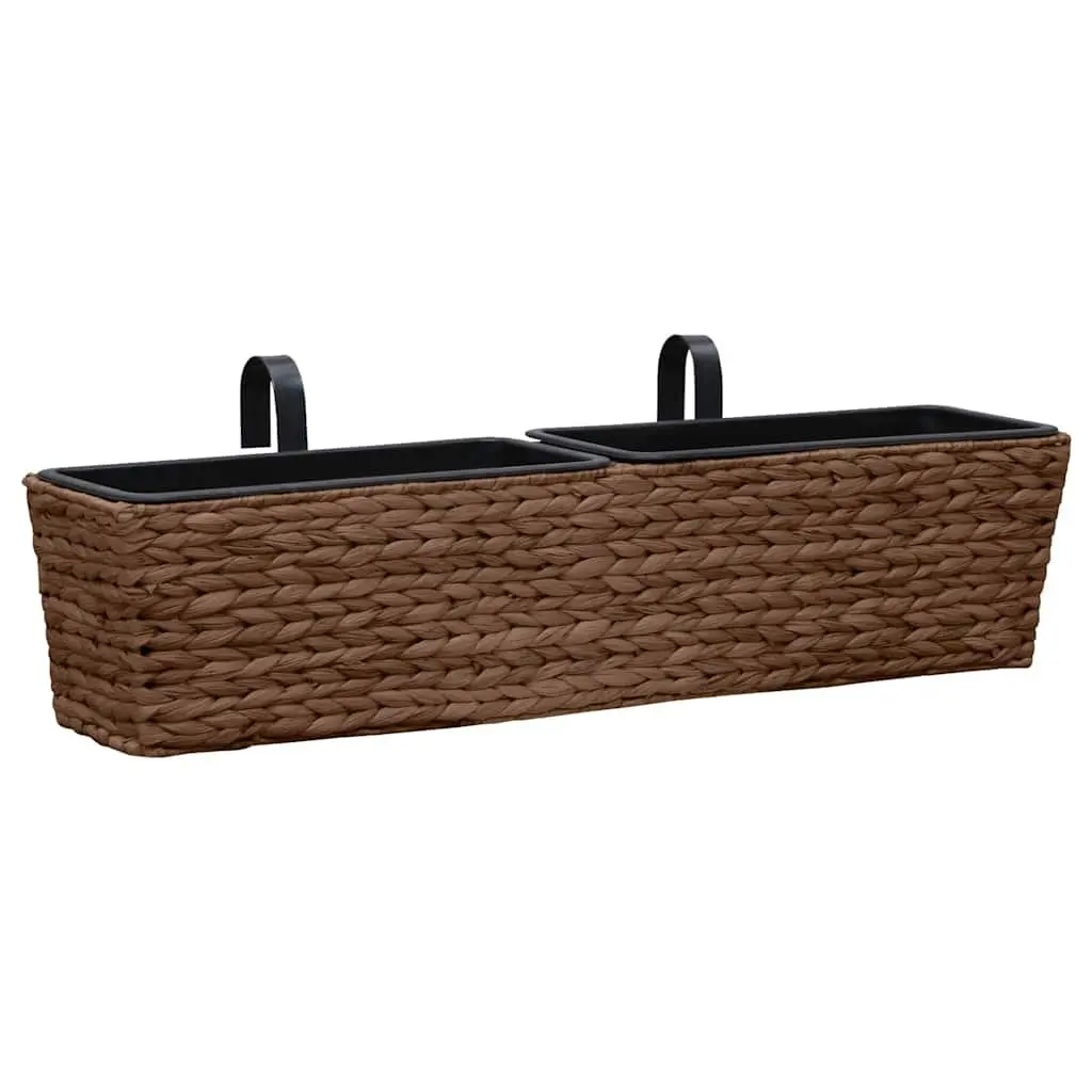 Water Hyacinth Plant Pots Indoor Gardening 2 Piece Brown