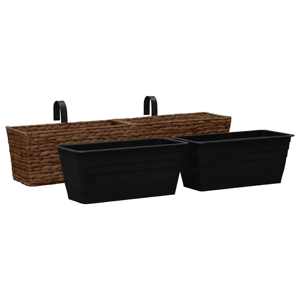 Water Hyacinth Plant Pots Indoor Gardening 2 Piece Brown