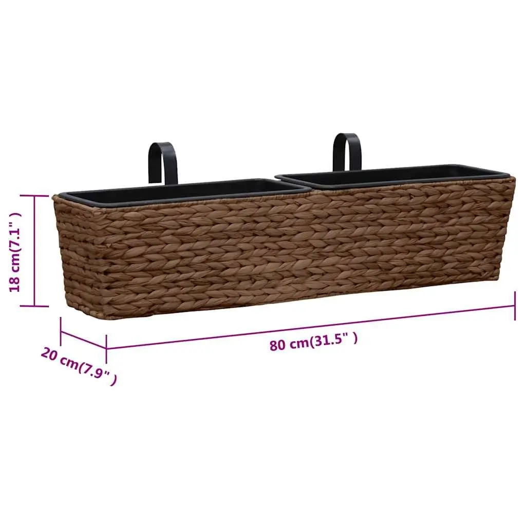 Water Hyacinth Plant Pots Indoor Gardening 2 Piece Brown