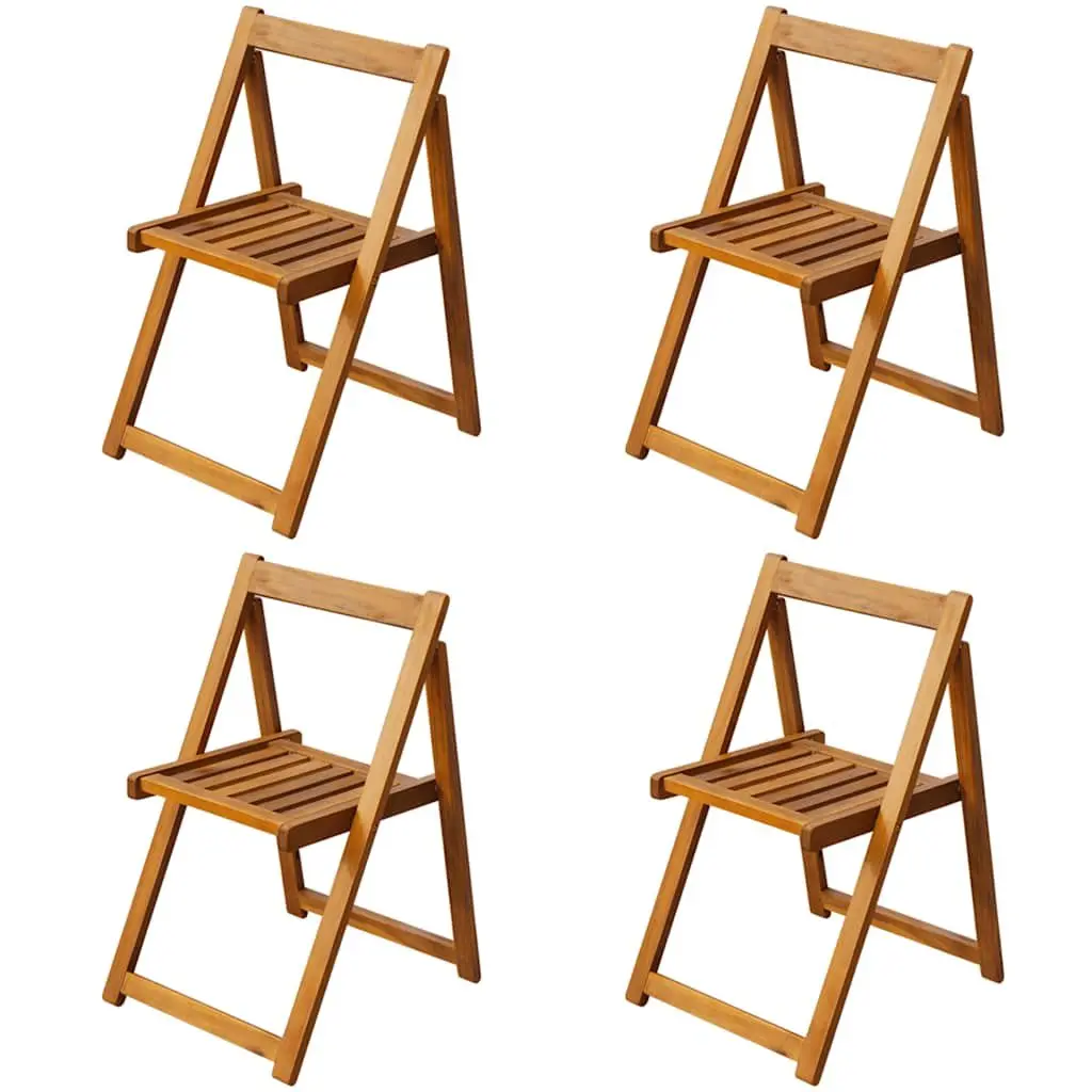 Outdoor Dining Set 5 Piece Folding Table Chairs Garden Patio Furniture Brown