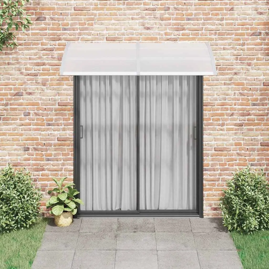 Grey Polycarbonate Door Canopy Outdoor Awning Window Shelter 200x100cm