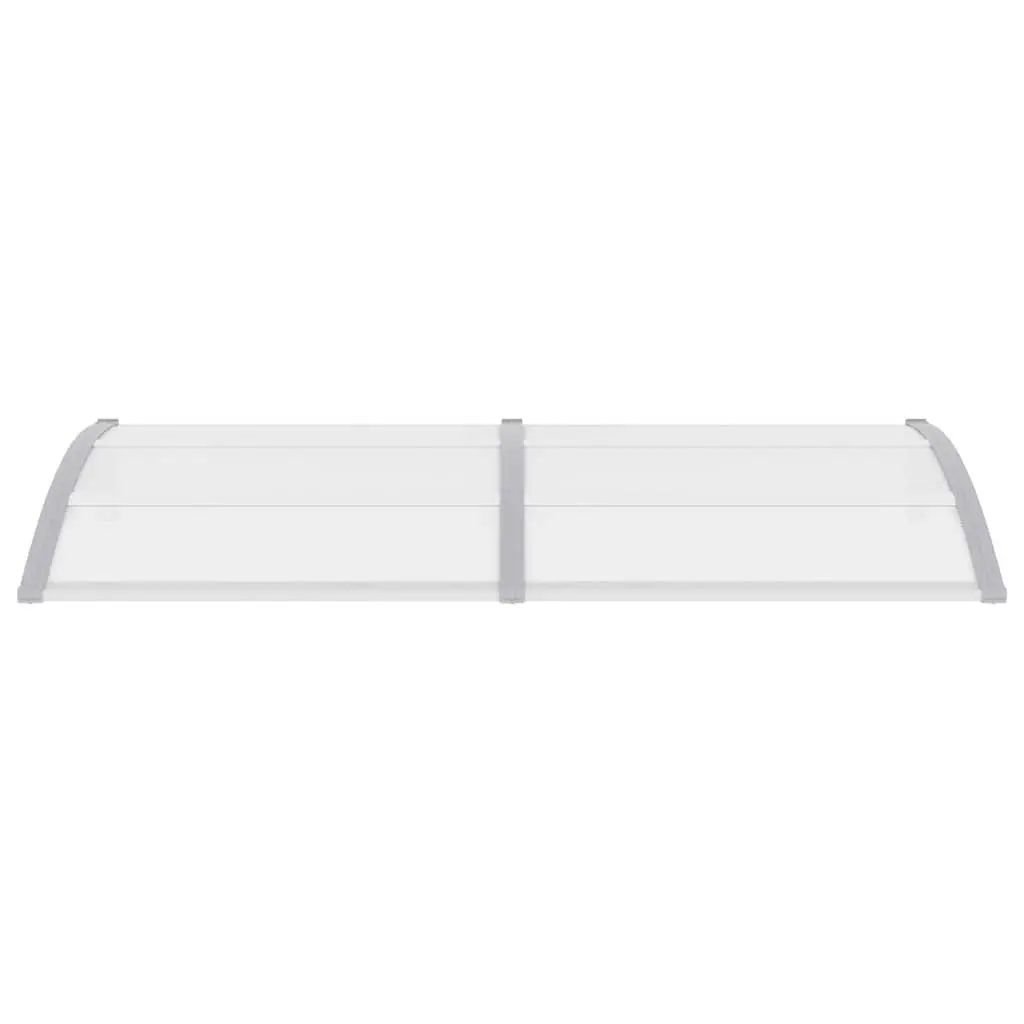 Grey Polycarbonate Door Canopy Outdoor Awning Window Shelter 200x100cm