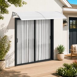 Reliable Grey Awning: 240x100cm Door Canopy