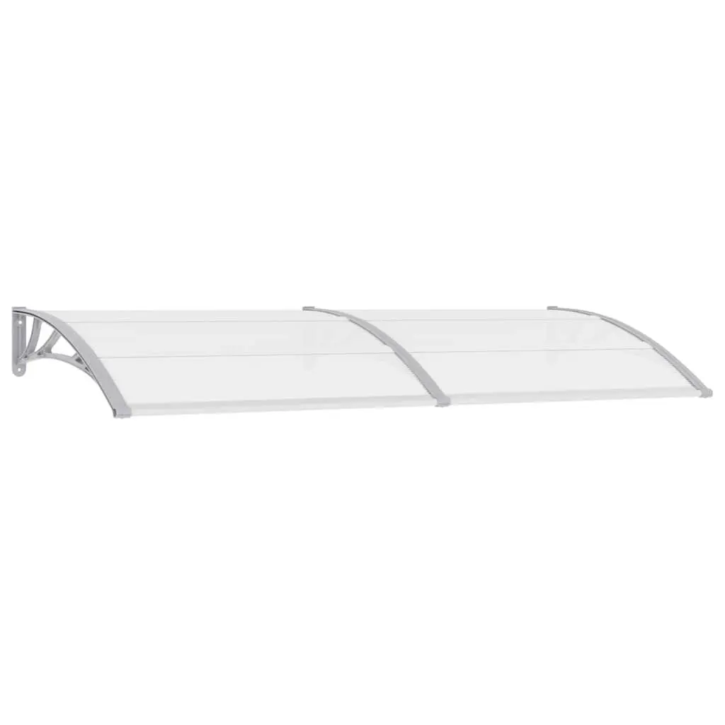 Door Canopy Window Protection 240x100cm Grey Polycarbonate