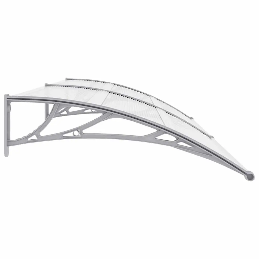 Door Canopy Window Protection 240x100cm Grey Polycarbonate