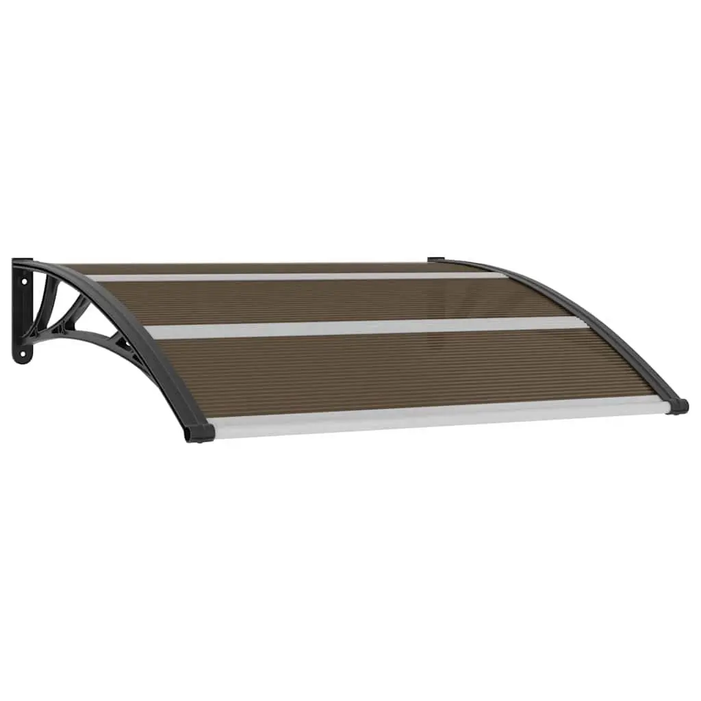 Door Canopy Black 120x100cm Outdoor Window Awning Polycarbonate Shelter