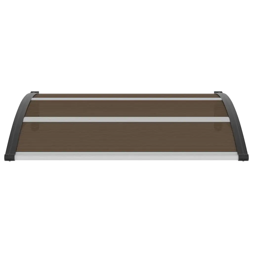 Door Canopy Black 120x100cm Outdoor Window Awning Polycarbonate Shelter