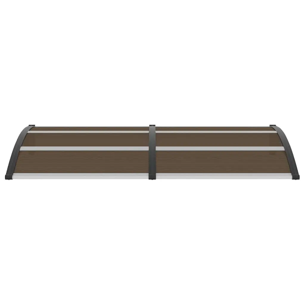 Door Canopy Weather Protection 200x100cm Black Polycarbonate Awning