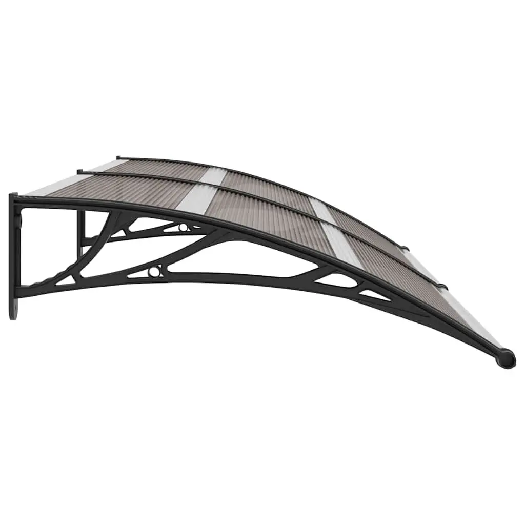 Door Canopy Weather Protection 200x100cm Black Polycarbonate Awning