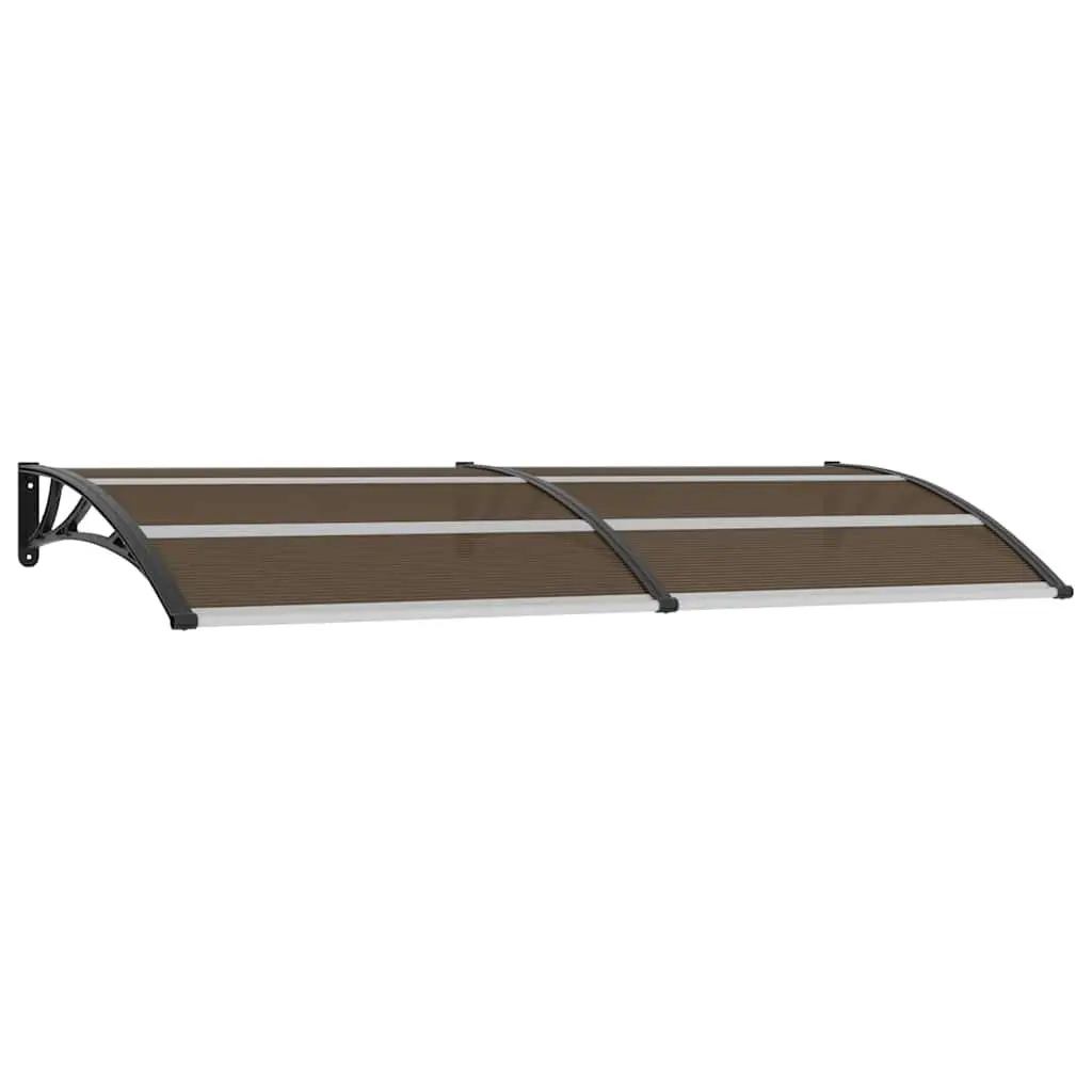 Door Canopy Awning Porch Shelter 240x100cm Black Polycarbonate