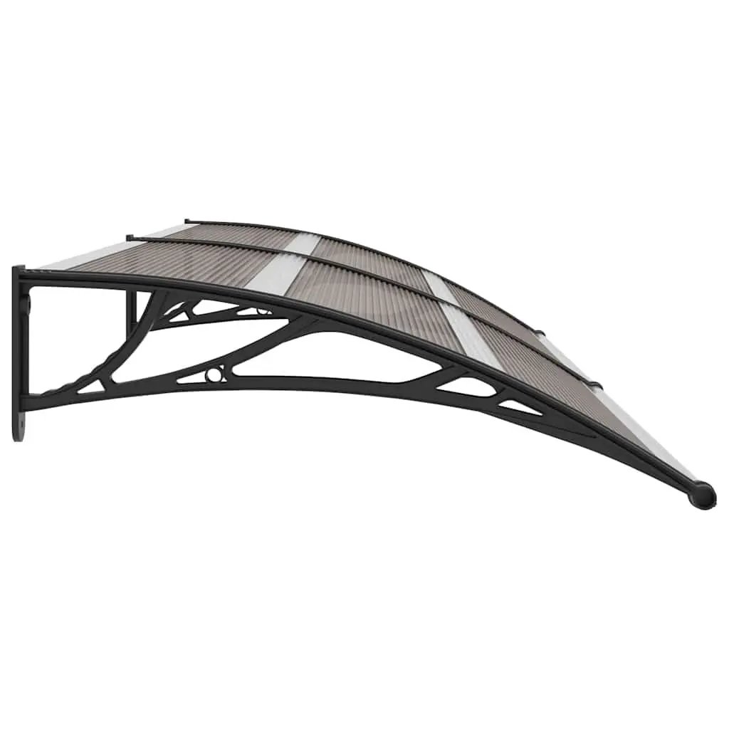 Door Canopy Awning Porch Shelter 240x100cm Black Polycarbonate