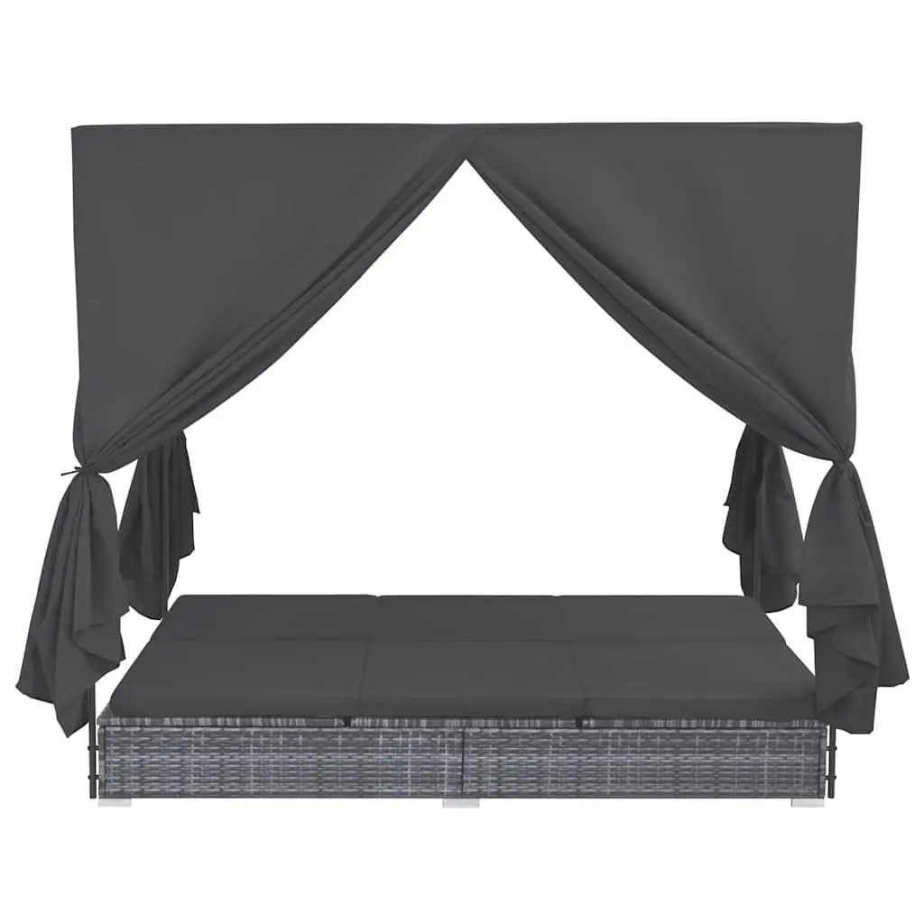 Outdoor Lounge Bed for Two with Shade