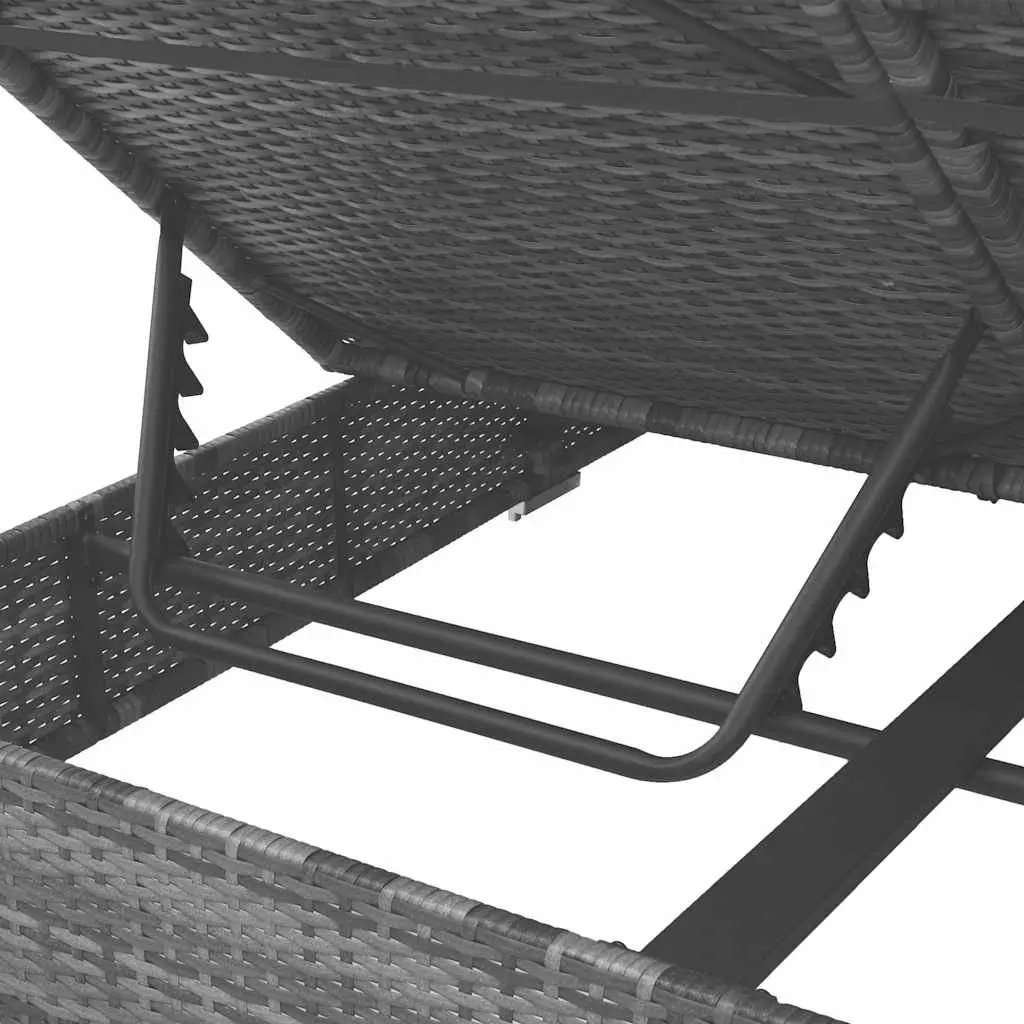Outdoor Lounge Bed for Two with Shade
