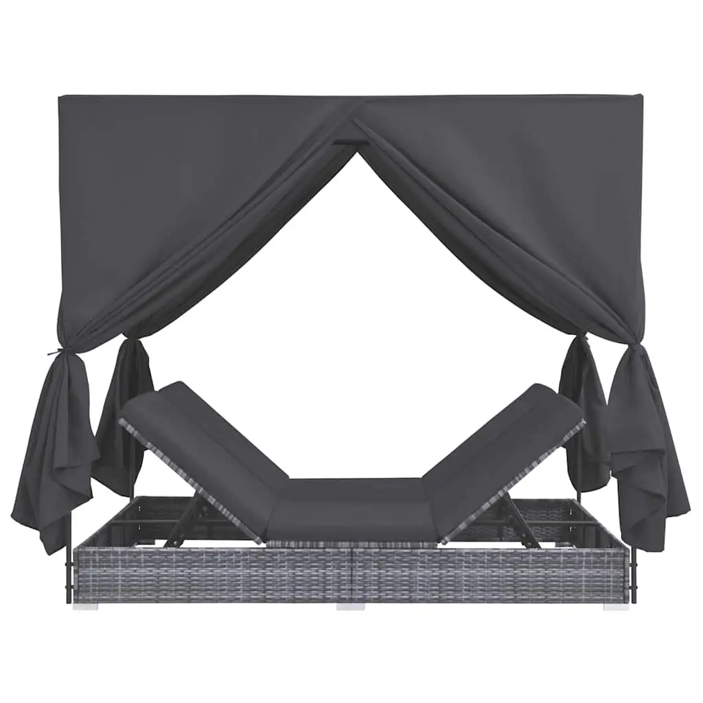 Outdoor Lounge Bed for Two with Shade