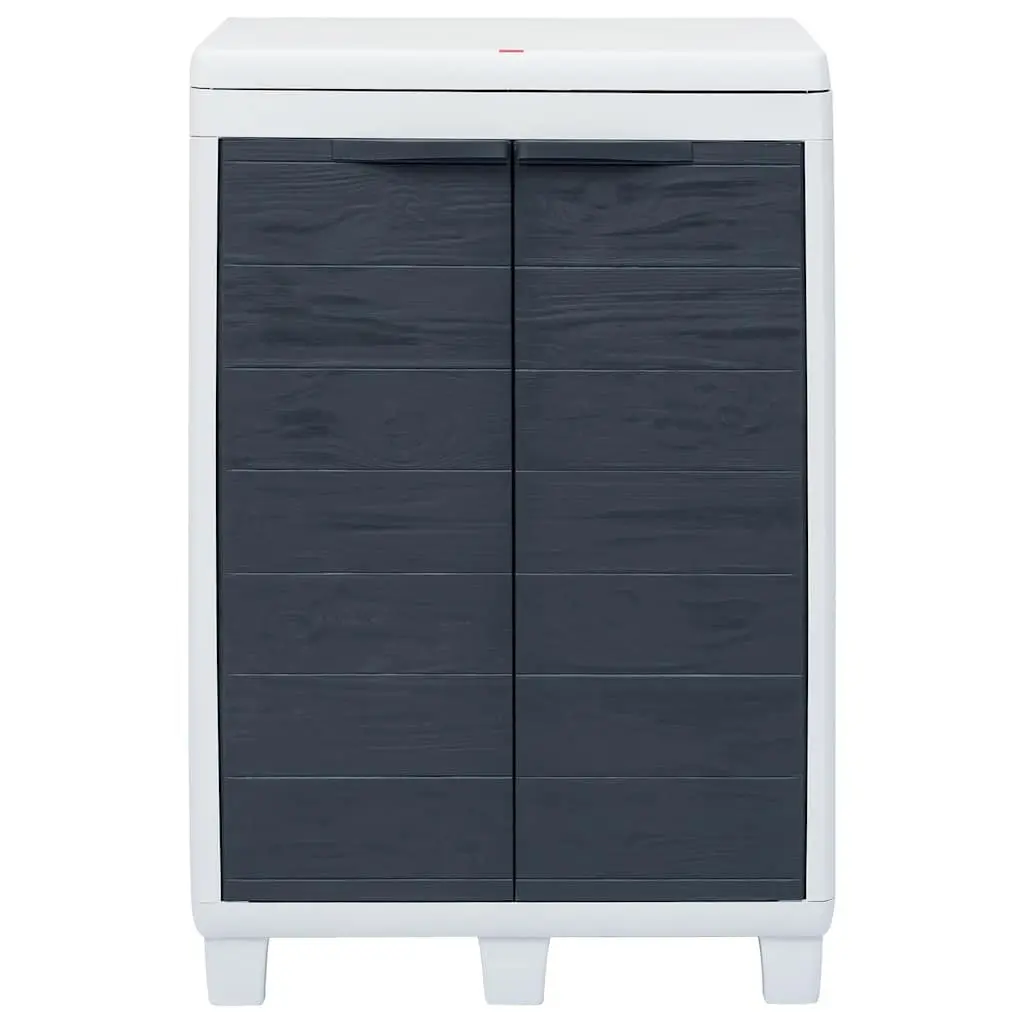 Garden Dustbin Outdoor Recycling Waste Bin 3 Bags Dark Grey
