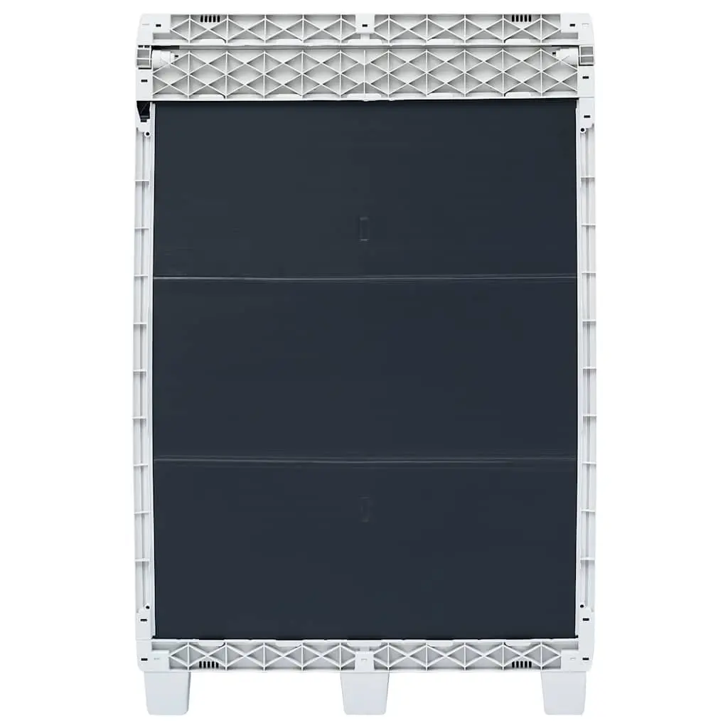 Garden Dustbin Outdoor Recycling Waste Bin 3 Bags Dark Grey