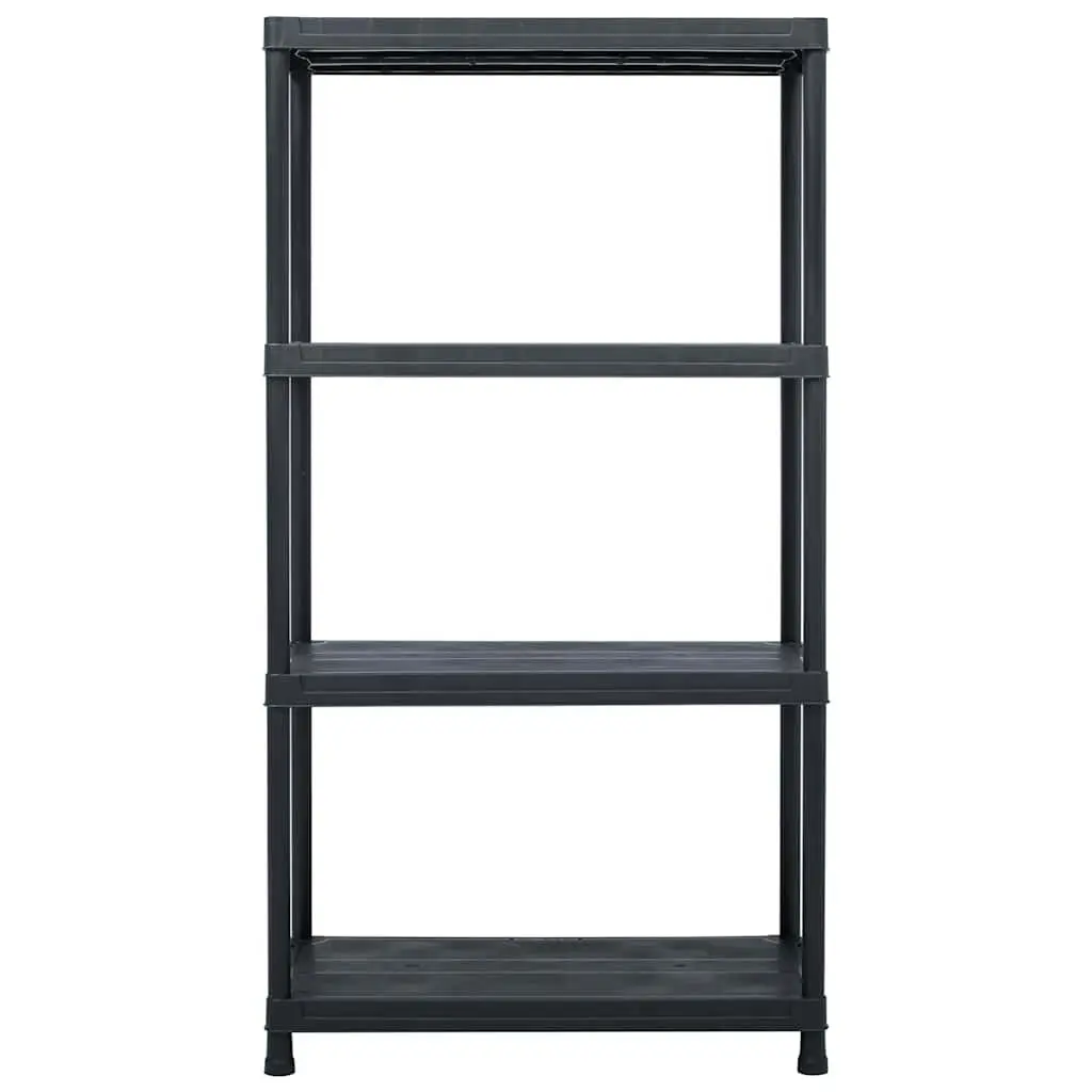 Industrial Storage Shelf Rack Heavy Duty 60x30x138cm Black Plastic