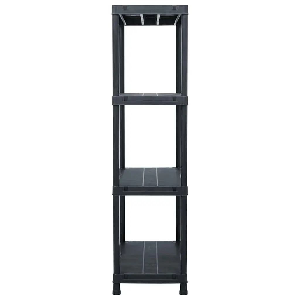Industrial Storage Shelf Rack Heavy Duty 60x30x138cm Black Plastic