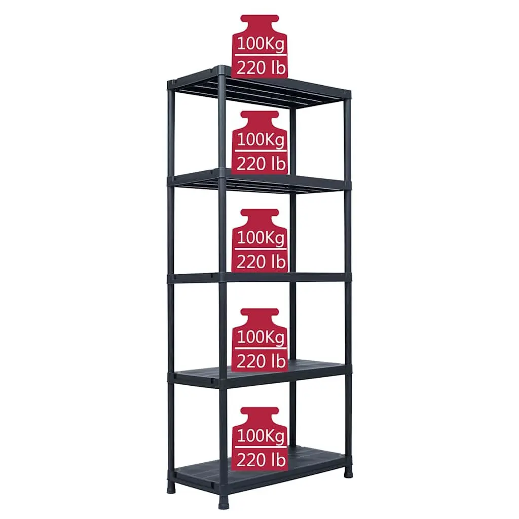 Heavy Duty Plastic Shelf 90x60x180cm