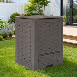 Reliable 300L Composter with Stylish Rattan Look
