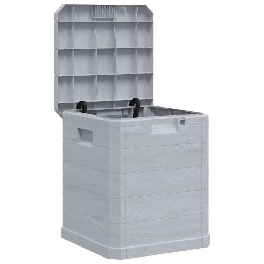 Garden Storage Box 90L Outdoor Indoor Plastic Weather Resistant Grey