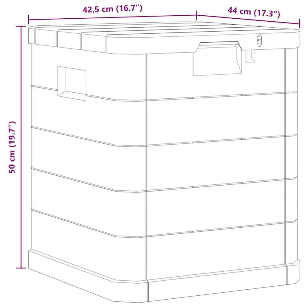 Garden Storage Box 90L Outdoor Deck Container Anthracite Organiser Furniture