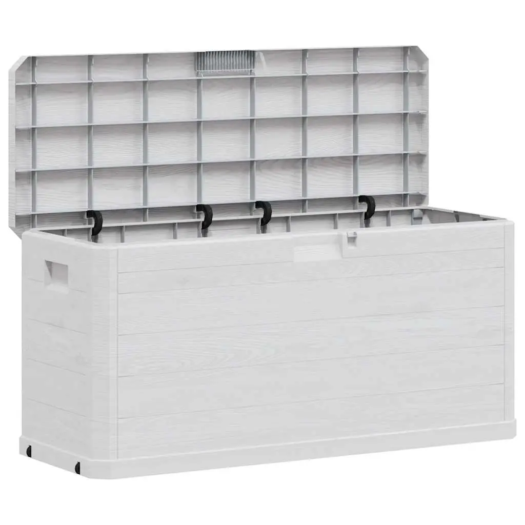 Garden Storage Box 280L Outdoor Container Grey Plastic Weatherproof