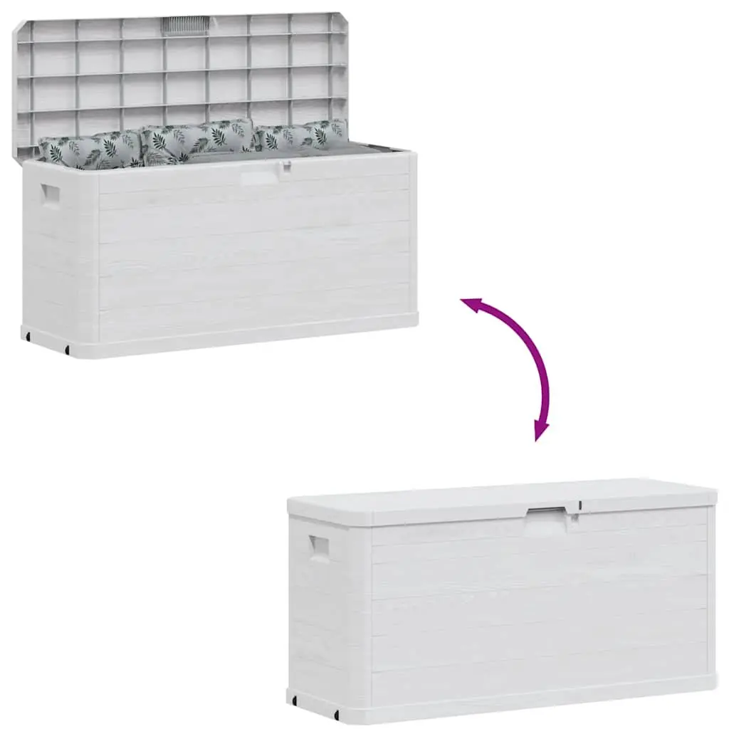 Garden Storage Box 280L Outdoor Container Grey Plastic Weatherproof