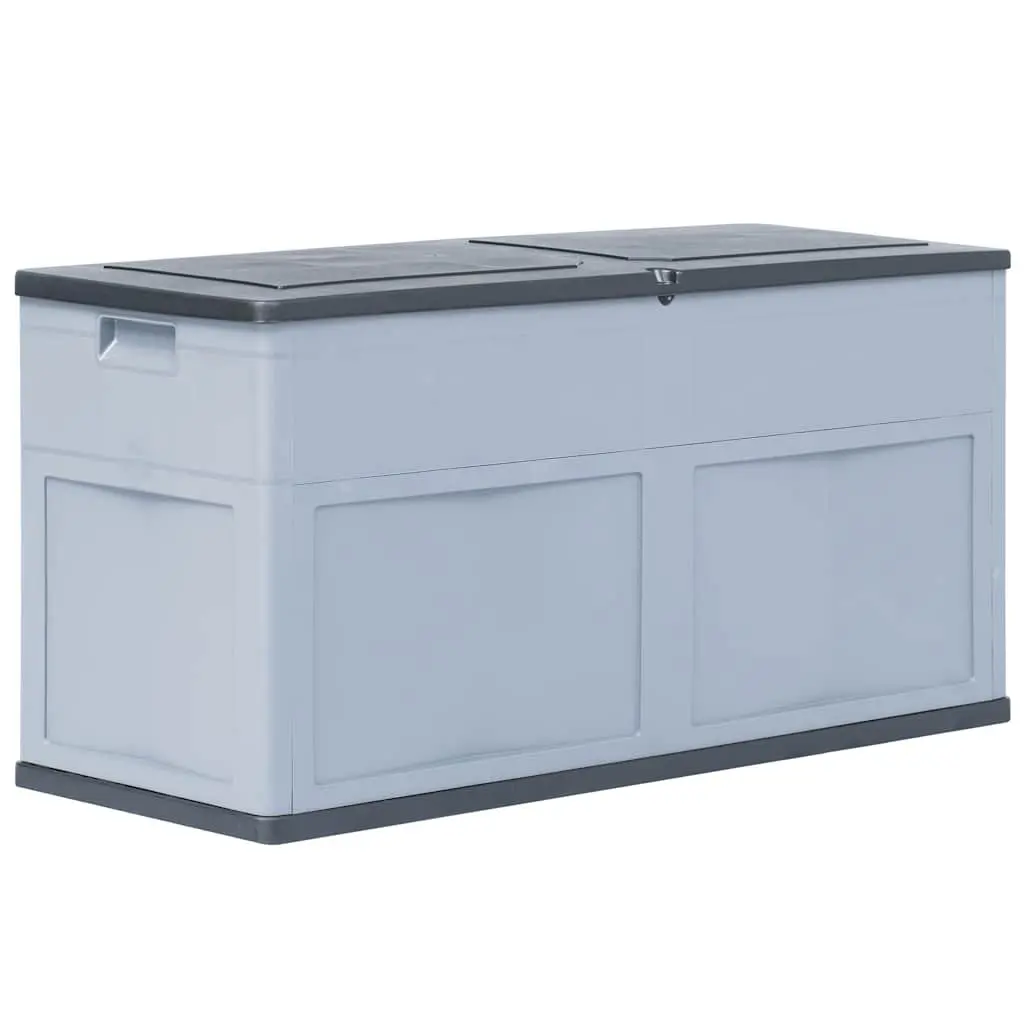 Garden Storage Box 320L Outdoor Weatherproof Plastic Deck Patio Organizer Grey