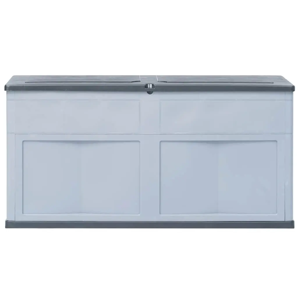 Garden Storage Box 320L Outdoor Weatherproof Plastic Deck Patio Organizer Grey