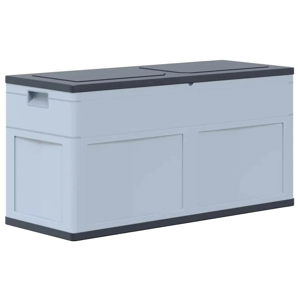 Garden Storage Box 320L Outdoor Weatherproof Plastic Deck Patio Organizer Grey
