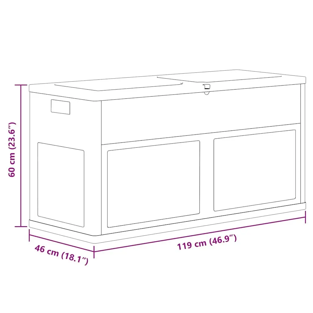 Garden Storage Box 320L Outdoor Weatherproof Plastic Deck Patio Organizer Grey