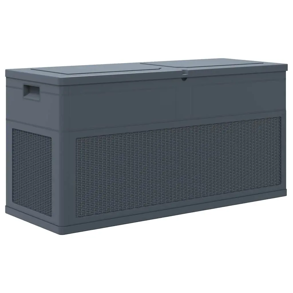 Storage Box 320L Outdoor Garden Patio Anthracite Weather Resistant Durable